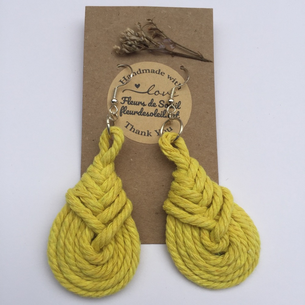 Macramé pipas earrings - Picture 1 of 2